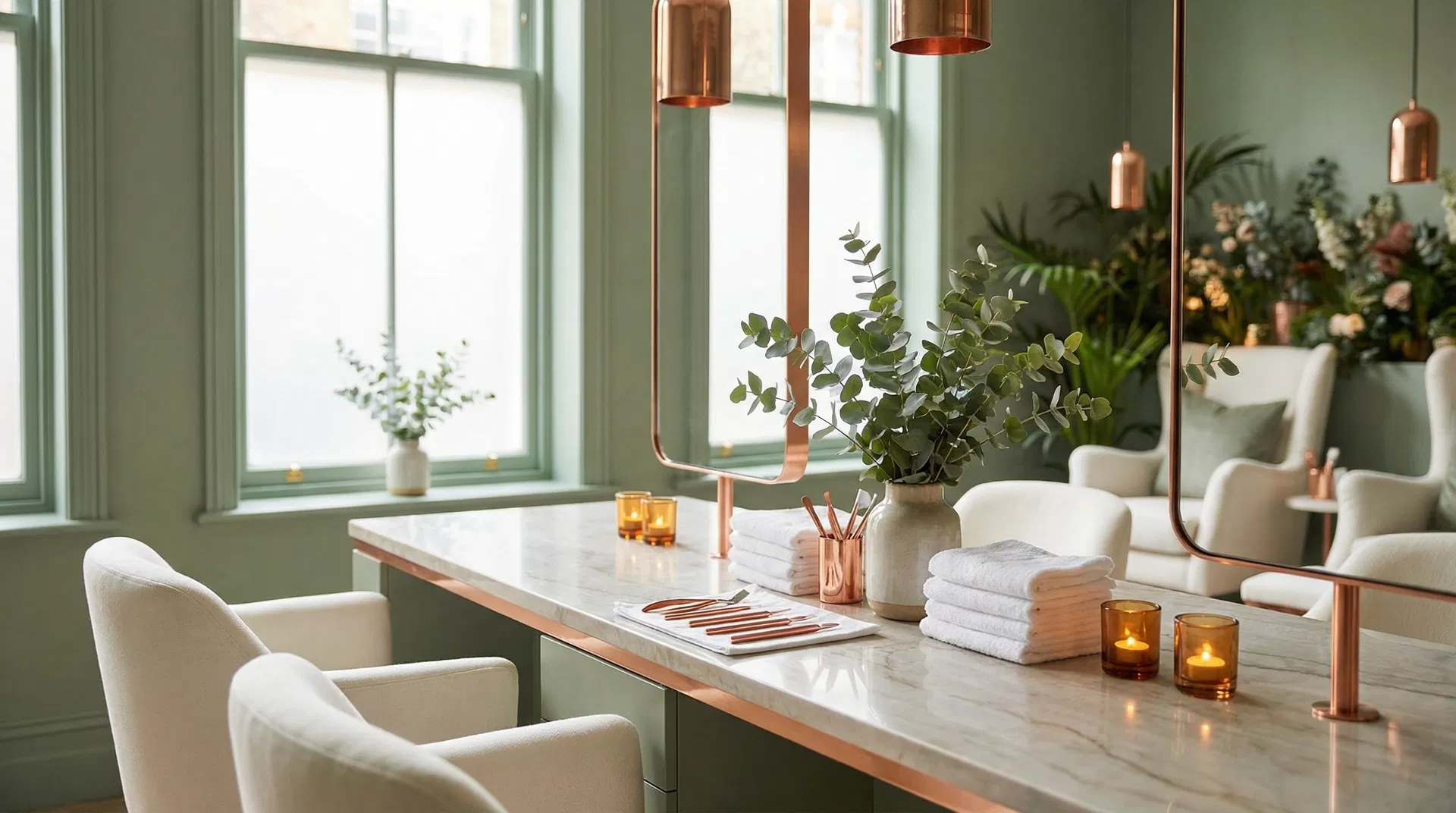 Interior relajante de Lina María Nail Salon